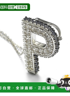 自营 Suzy Levian 纯银蓝宝石和钻石装饰字母吊坠 - 蓝色 美国奥