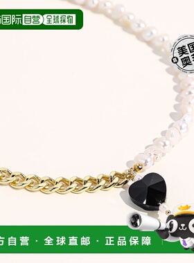 joey babyKuro 心形项链 - 黑色 【美国奥莱】直发珍珠吊坠