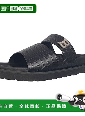 自营 Bally Syxten 6302328 Men's Black Embossed Calf Leather