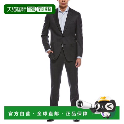 自营Canali 2pc Wool Suit - grey 美国奥莱直发