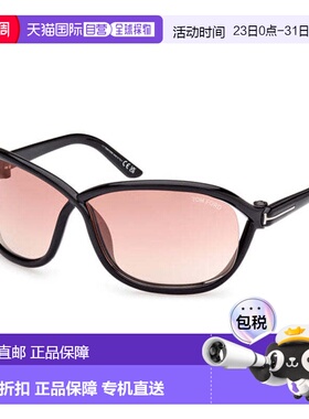 自营Tom Ford Sunglasses Geometric Full Rim, Shiny Black Fram
