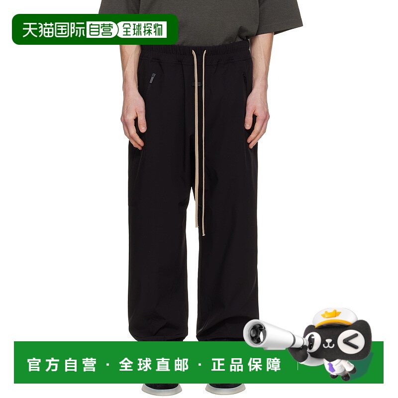 1h可退 香港直邮潮奢 essentials fear of god 男士 黑色运动裤 F