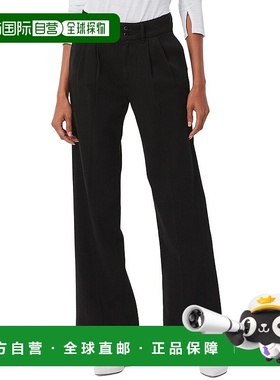 自营PAIGE Pleated Leenah Director Jean - black 美国奥莱直发