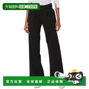 自营PAIGE Pleated Leenah Director Jean - black 美国奥莱直发