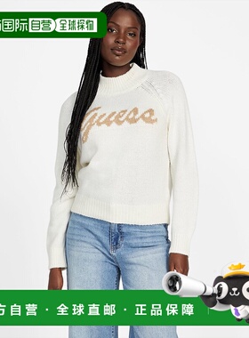 自营 guessVirtye高领毛衣-乳白色 美国奥莱直发