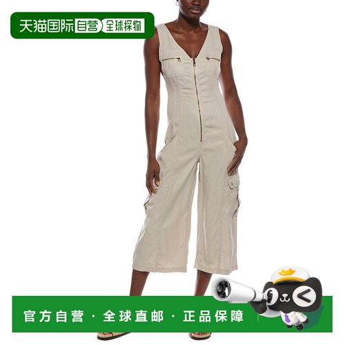 自营XCVI Norris Crop Jumpsuit - white 美国奥莱直发背带裤