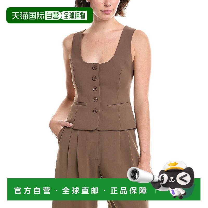 自营Bardot Azilia Button Through Top - brown 美国奥莱直发