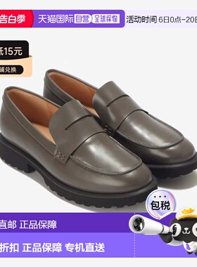 自营Women's Cole Haan Geneva W29787 Flats Gray Slip On Penny