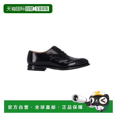 自营church's黑色Consul抛光皮革德比鞋-黑色 美国奥莱直发