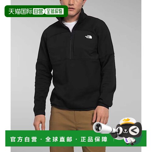 自营The North Face Canyonlands高空夹克黑色1/2 Zip GBO2310-黑