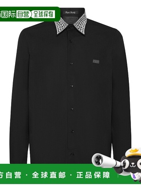自营 philipp plein衬衫 Sugar Daddy Cut LS - 黑色 美国奥莱直