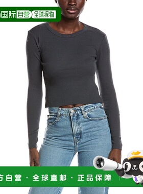 自营James Perse罗纹T恤-蓝色 美国奥莱直发针织衫