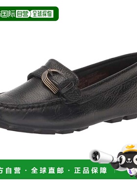自营Women's Rockport Bayview Rib Loafer Black Leather Slip O
