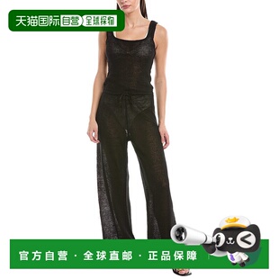 美国奥莱直发 黑色 自营 Onia针织方领上衣