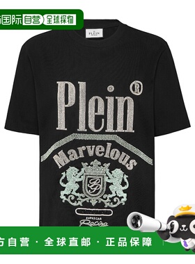 自营 philipp plein球衣男式圆领T恤SS Marvelous-黑色 美国奥莱