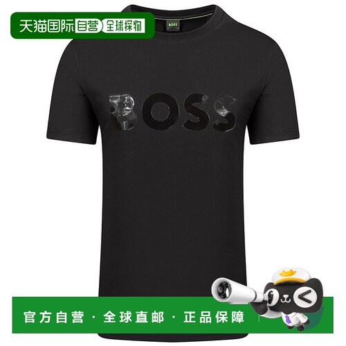 自营 Hugo Boss Men's Tee Mirror 2 Short Sleeve Crewneck Tee,