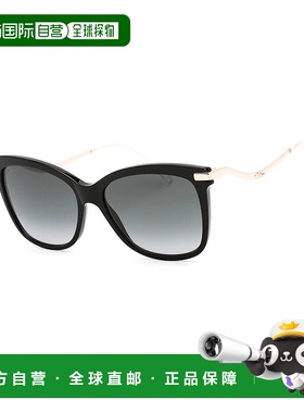 自营Jimmy Choo 女士 STEFF/S 55 毫米太阳镜 - 黑色 【美国奥莱