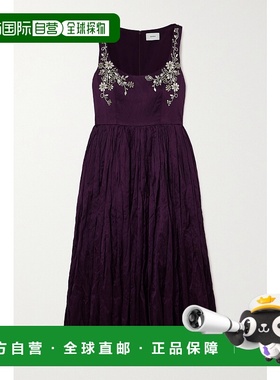 1h可退 香港直邮潮奢 Erdem 女士 精饰珠片缎面中长连衣裙 HO2421