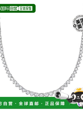 Ross-Simons 实验室培育钻石刻度 925 银网球项链 - 16 英寸 【美