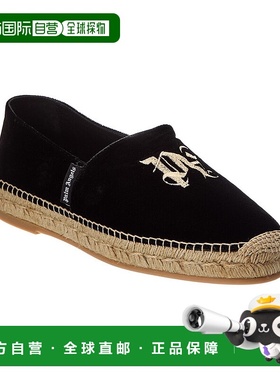 自营Palm Angels PA Velour Espadrille - black 美国奥莱直发