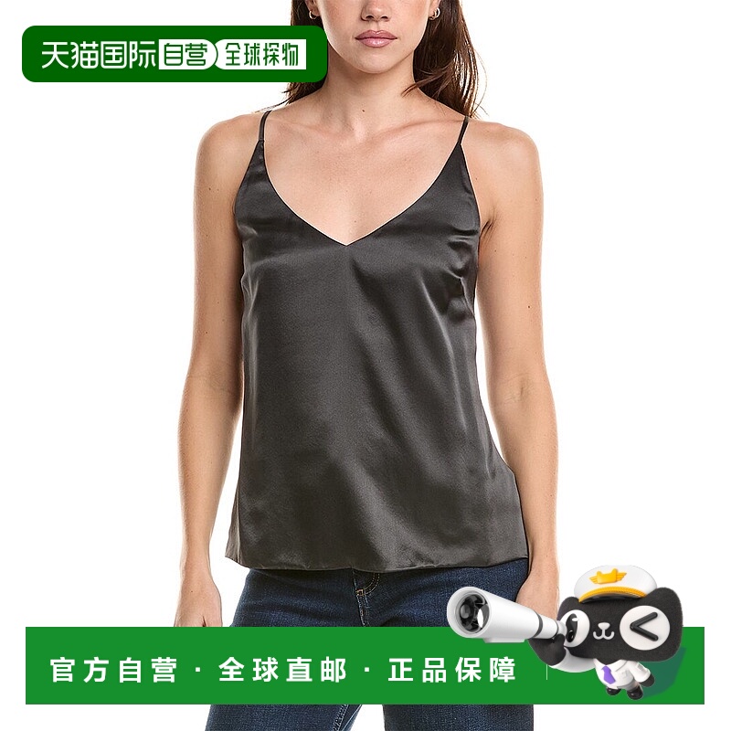 自营l'agenceL’AGENCE Gabriella V-Neck Silk Tank - grey 美国