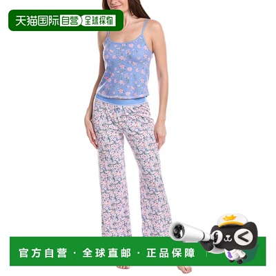 自营Honeydew 2pc Cuddle Crew Cami Pant Set - blue 美国奥莱直