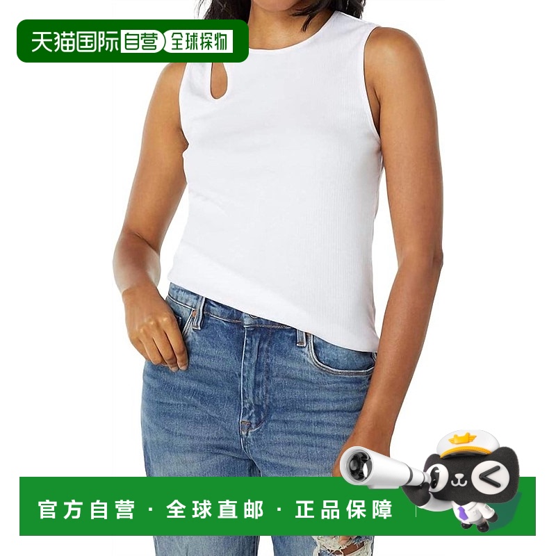 自营 monrow白色女式镂空上衣 美国奥莱直发