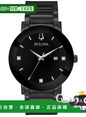自营Bulova Men's Classic Black Dial Watch - black 美国奥莱直
