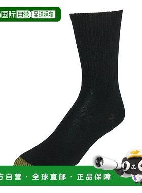 自营 gold toe女式加大尺寸翻边脚链（6 对装）- 黑色 美国奥莱直