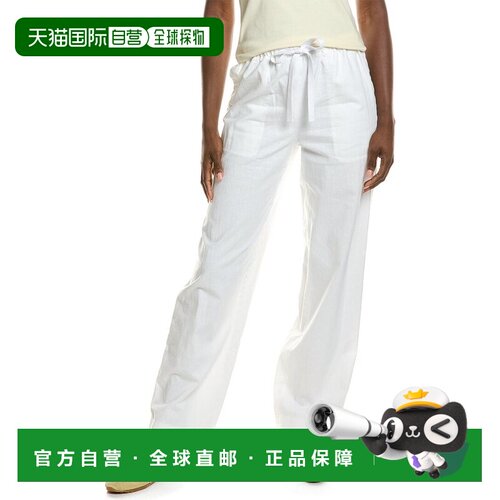 自营Vince Tie-Front Pull-On Pant - White 休闲裤 美国直发奥莱