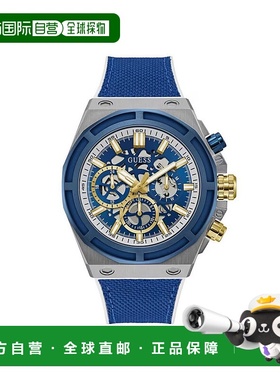 自营Guess Synthetic Sport Men's Watch - blue 美国奥莱直发