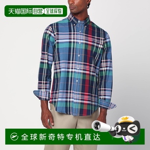 Lauren男式 美国奥莱 Polo 棕色 自营 型 格子图案衬衫 Ralph 定制版