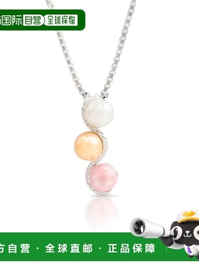 自营 max + stone纯银多色淡水珍珠项链配钻石点缀 - 白色 美国奥