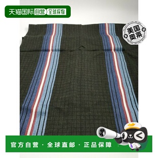 自营 Bally 男士 6217193 多色墨水羊毛围巾 - 棕色 美国奥莱直发