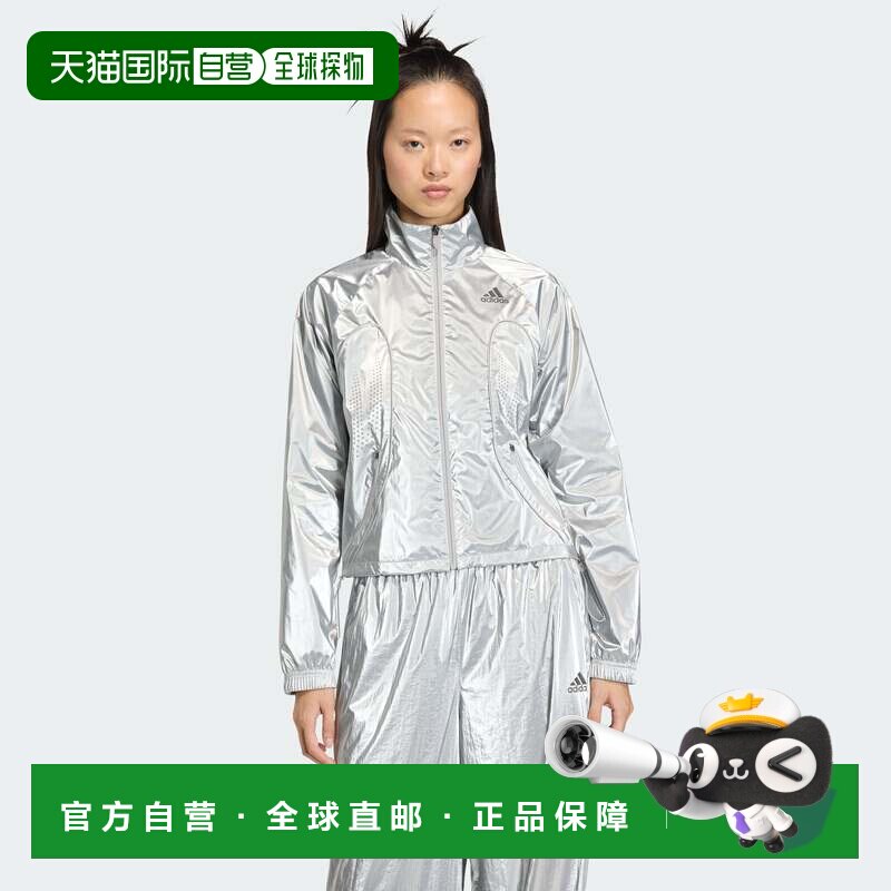 自营女式adidas F50 TRACKTOP-银色金属色 美国奥莱直发外套