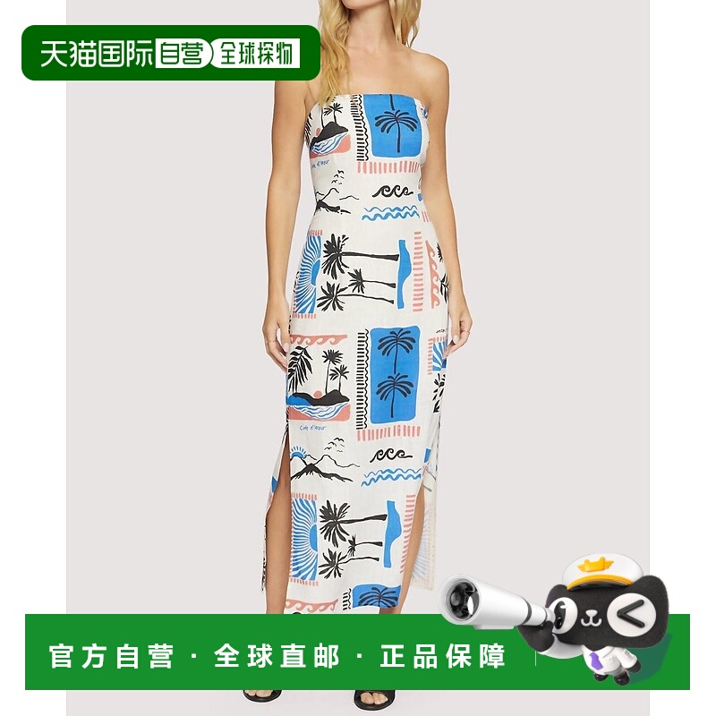 自营lost + wanderAzure Paradiso Strapless Maxi Dress In In C