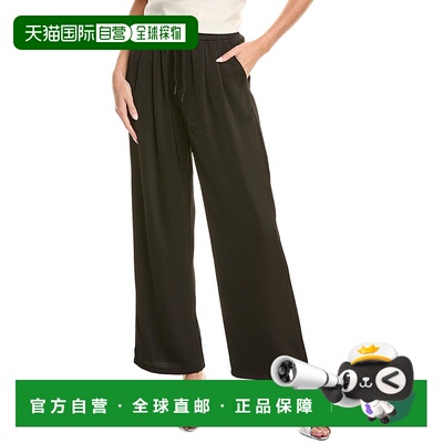 自营 Gracia抽绳弹力阔腿长裤-黑色 美国奥莱直发