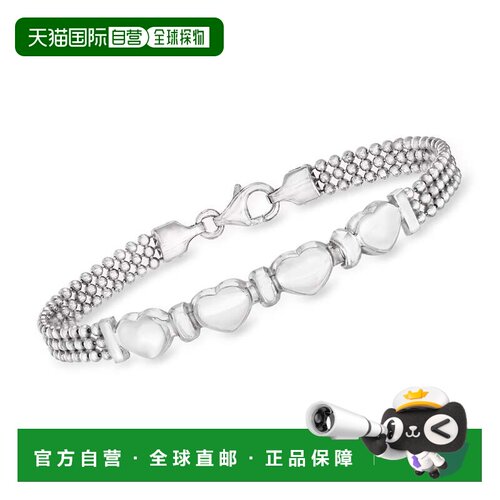 自营Ross-Simons Italian Sterling Silver Beaded Bracelet With