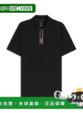 自营hugo bossPaddy polo shirt with striped placket and logo