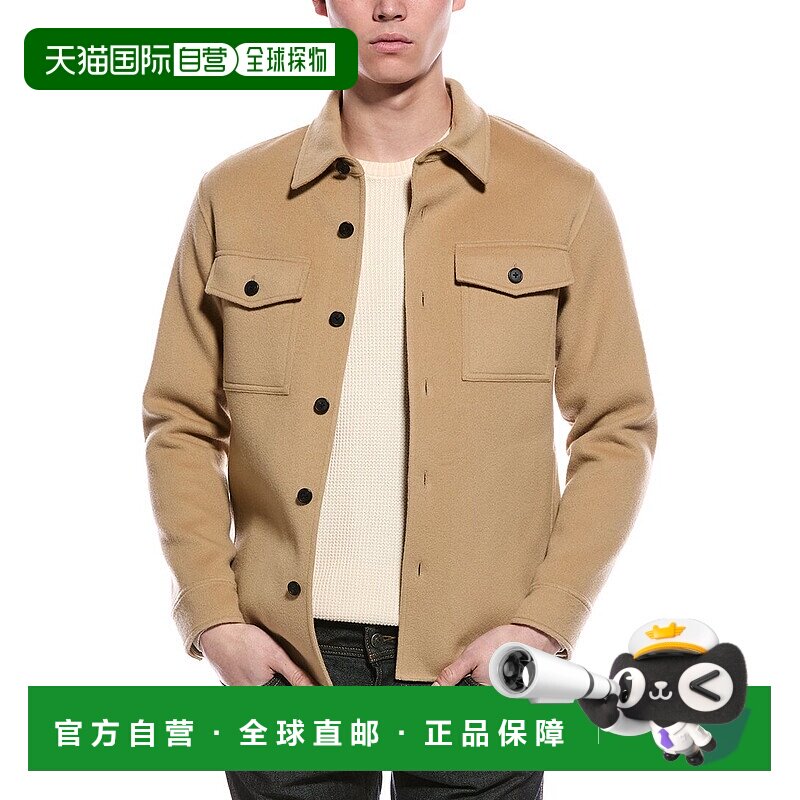 自营Theory Wool & Cashmere-Blend Shirt Jacket - beige 美国奥