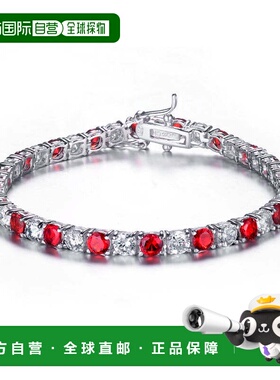 自营geneviveSterling Silver White Gold Plated with Colored C