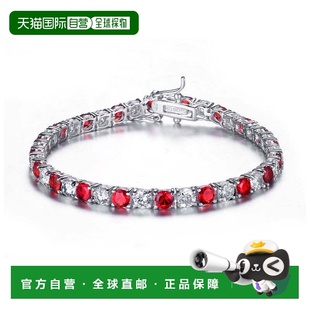 自营geneviveSterling Silver White Gold Plated with Colored C
