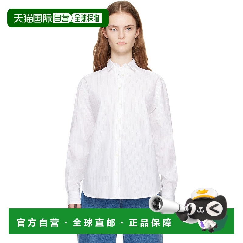 1h可退 香港直邮潮奢 TOTÊME 女士 白色细条纹衬衫 234WRT810FB01