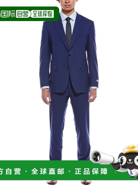 自营Canali 2pc Wool Suit - blue 美国奥莱直发