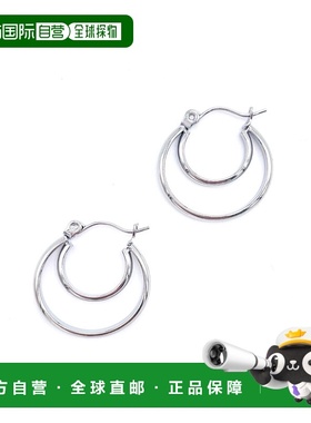 自营Adornia Crescent Midi Hoops 银 - 银白色 美国奥莱直发耳环