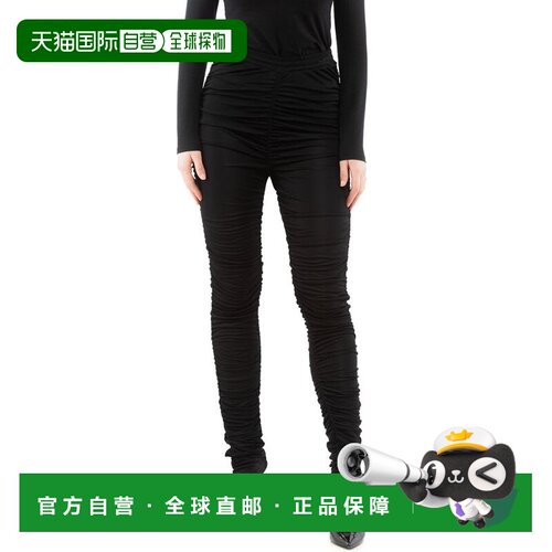自营Moschino Viscose Casual Women's Pants - black 美国奥莱直