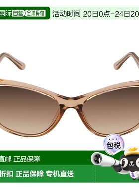 自营Calvin Klein Brown Gradient Butterfly Ladies Sunglasses