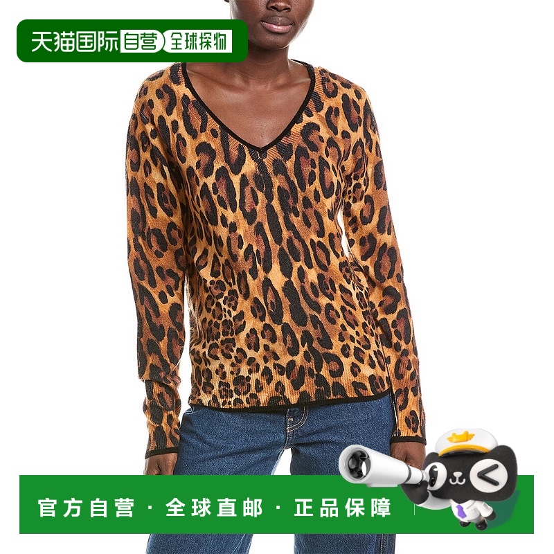 自营 brodie cashmereBrodie羊绒Patsy V领羊绒毛衣-棕色 美国奥