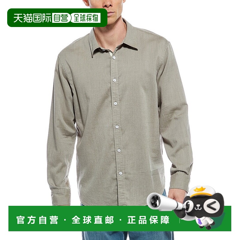 自营rag & bone破骨芬奇Zig-Zag多比衬衫-棕色 美国奥莱直发