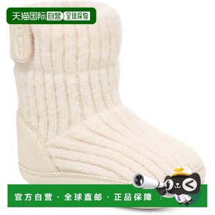 奶油色 罗纹针织钩环 美国奥莱直发 Skylar男婴防滑拖鞋 自营Ugg